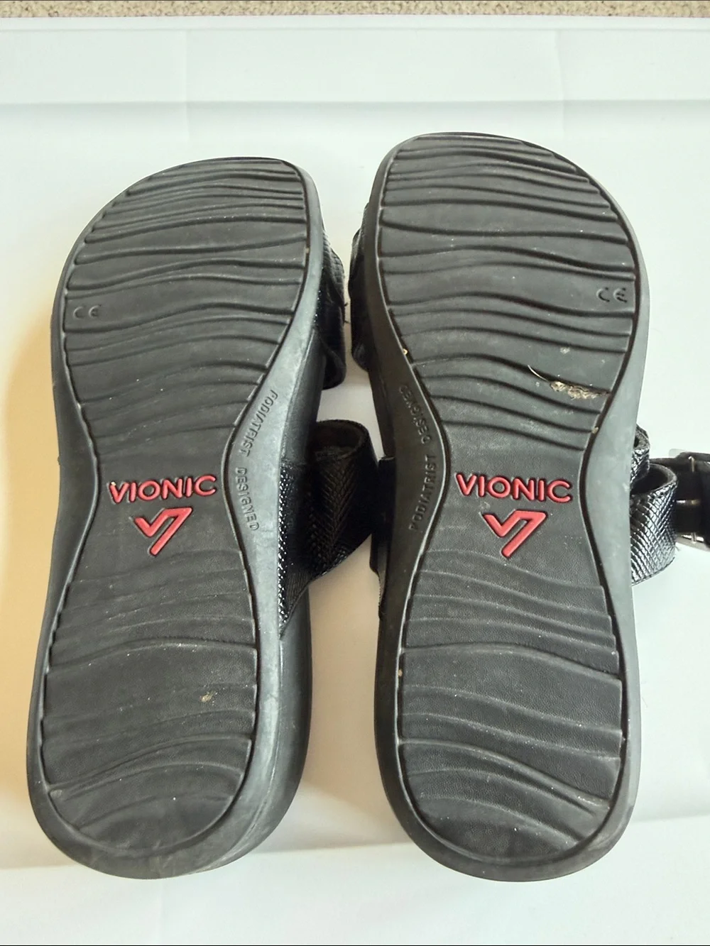 Vionic Black Triple-Strap Buckle Sandals for Kids
